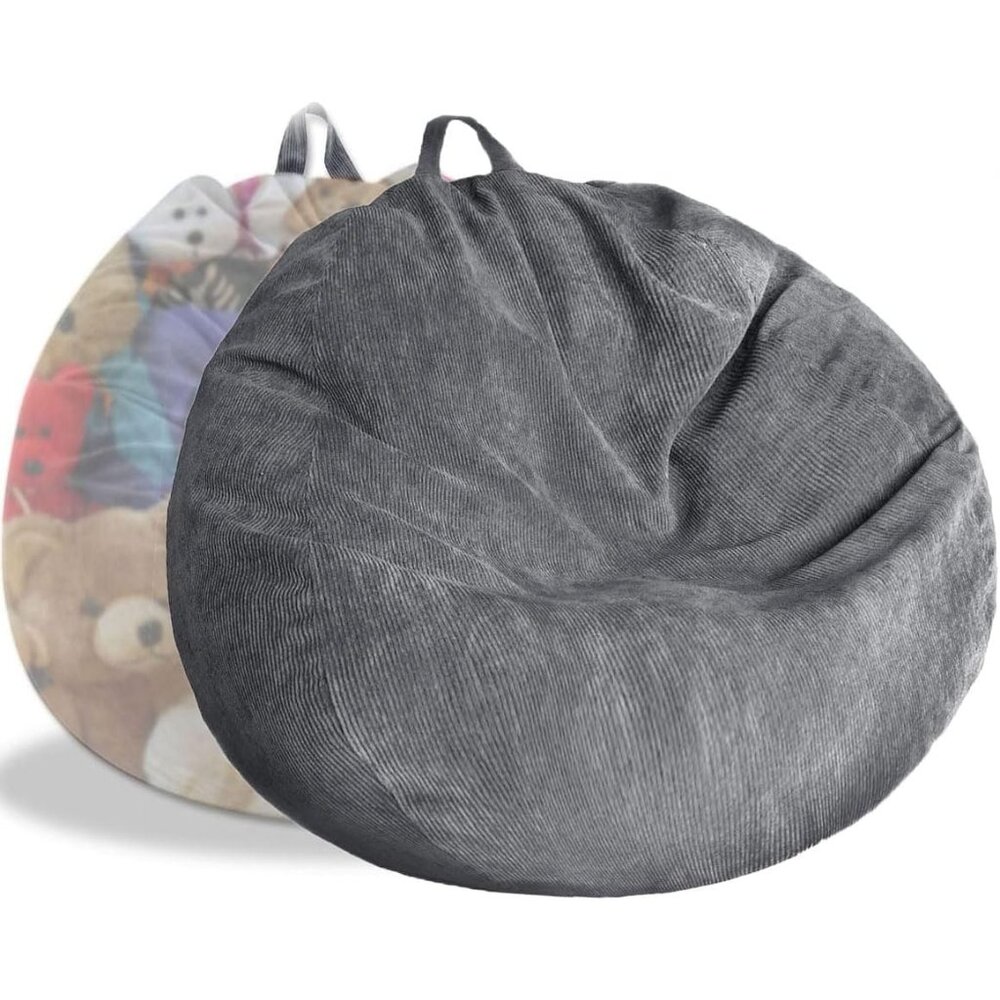 Bean Bag Chair Cover No Filler Stuffed Animal Storage Bean Bag Cover Pets Dogs/C